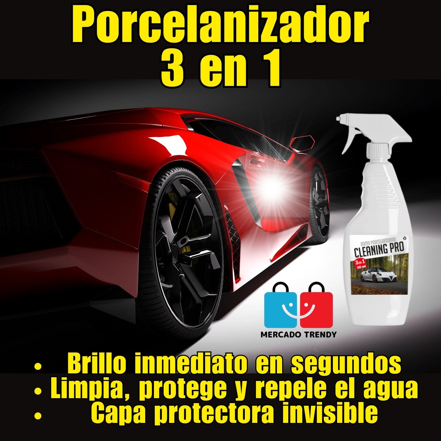 Limpieza PRO 3 en 1 - Porcelanizador para automóvil
